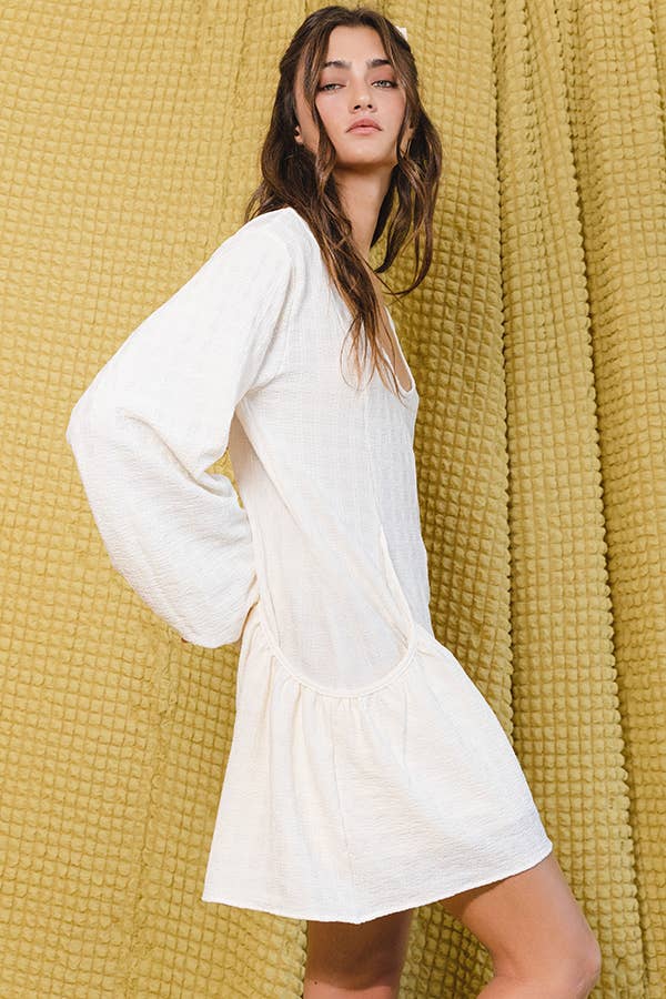 Dropped Pouch Pockets Solid Romper
