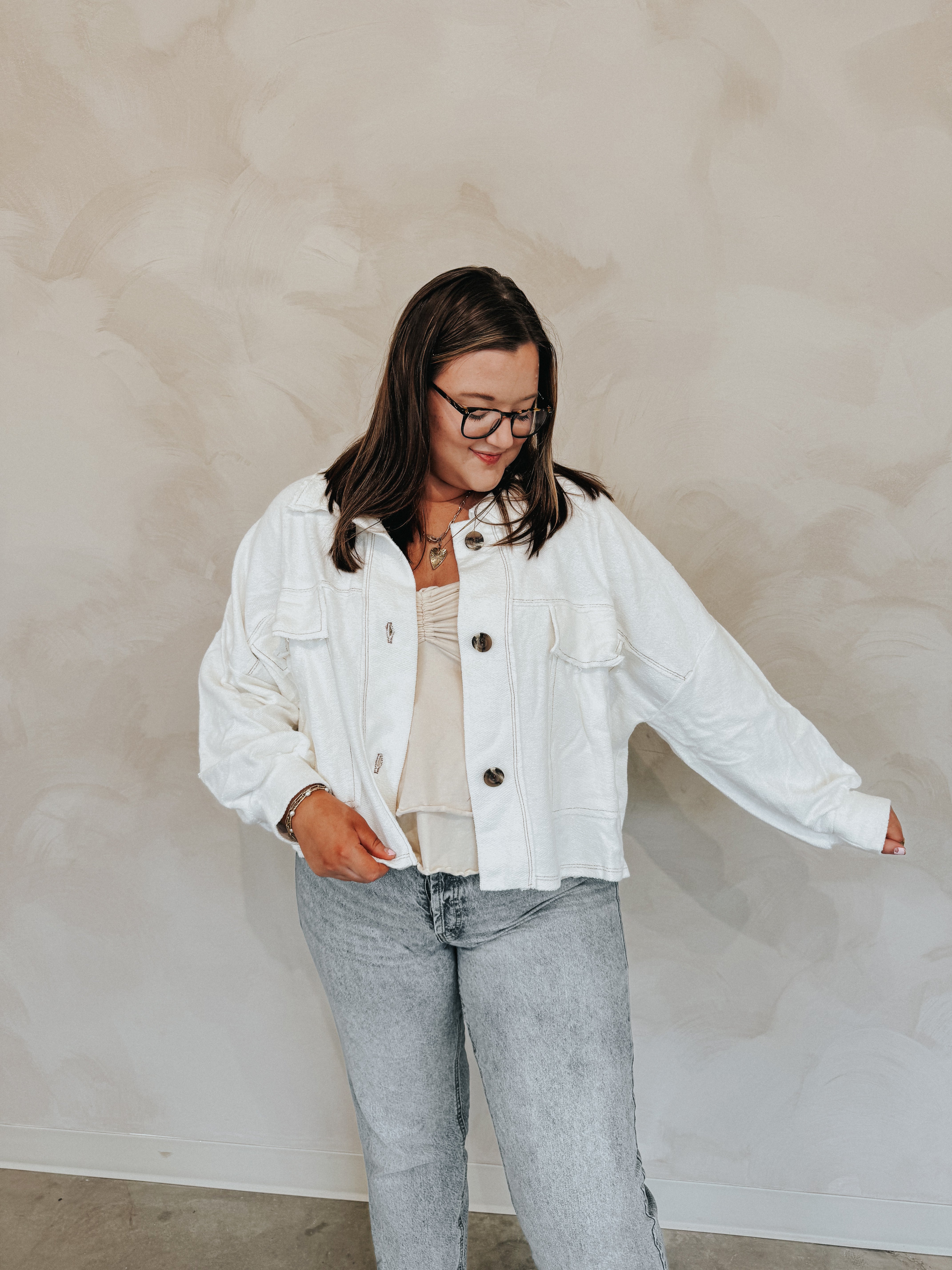 Justine Cropped Shacket
