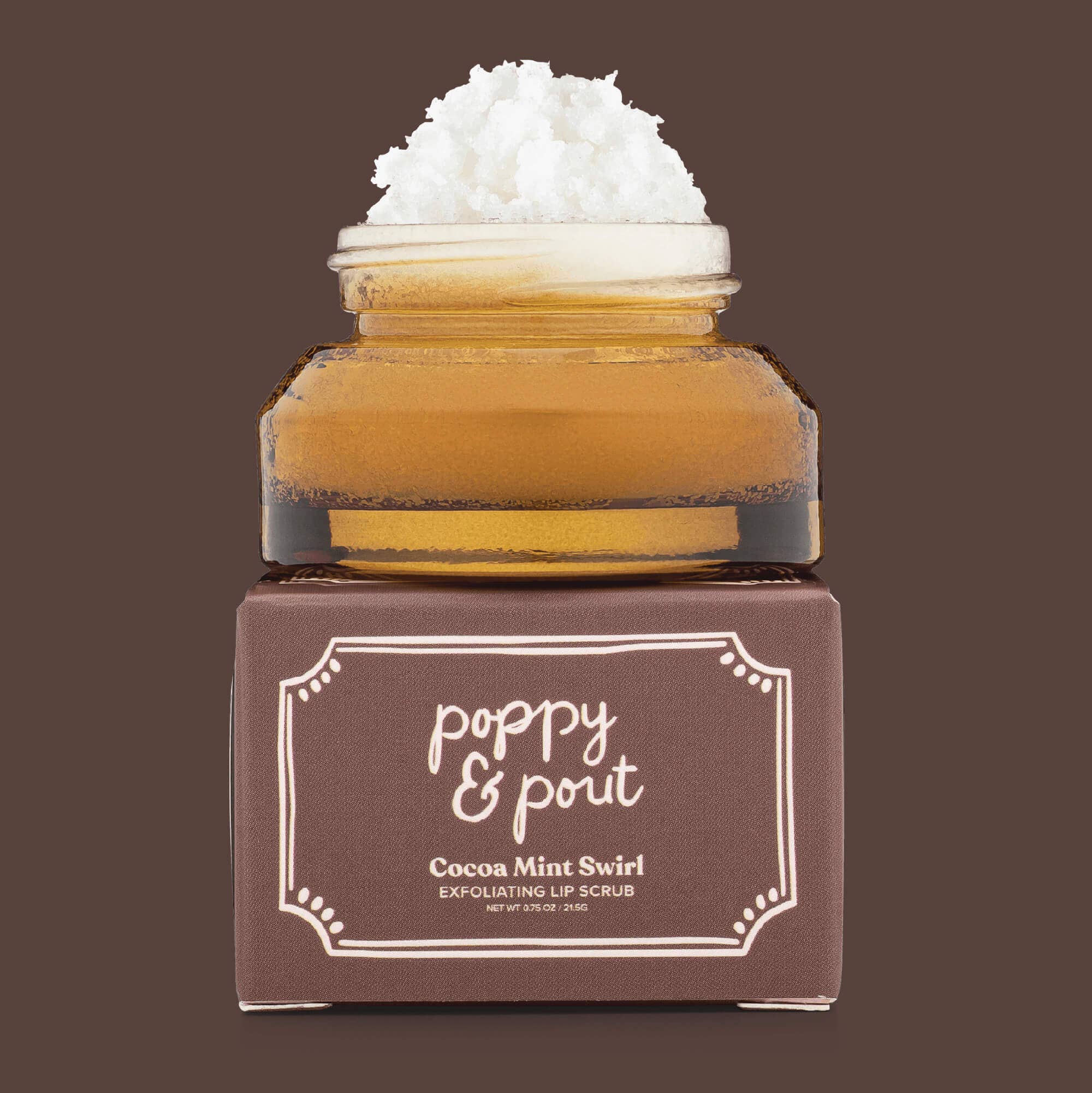 Poppy & Pout Lip Scrub Cocoa Mint Swirl