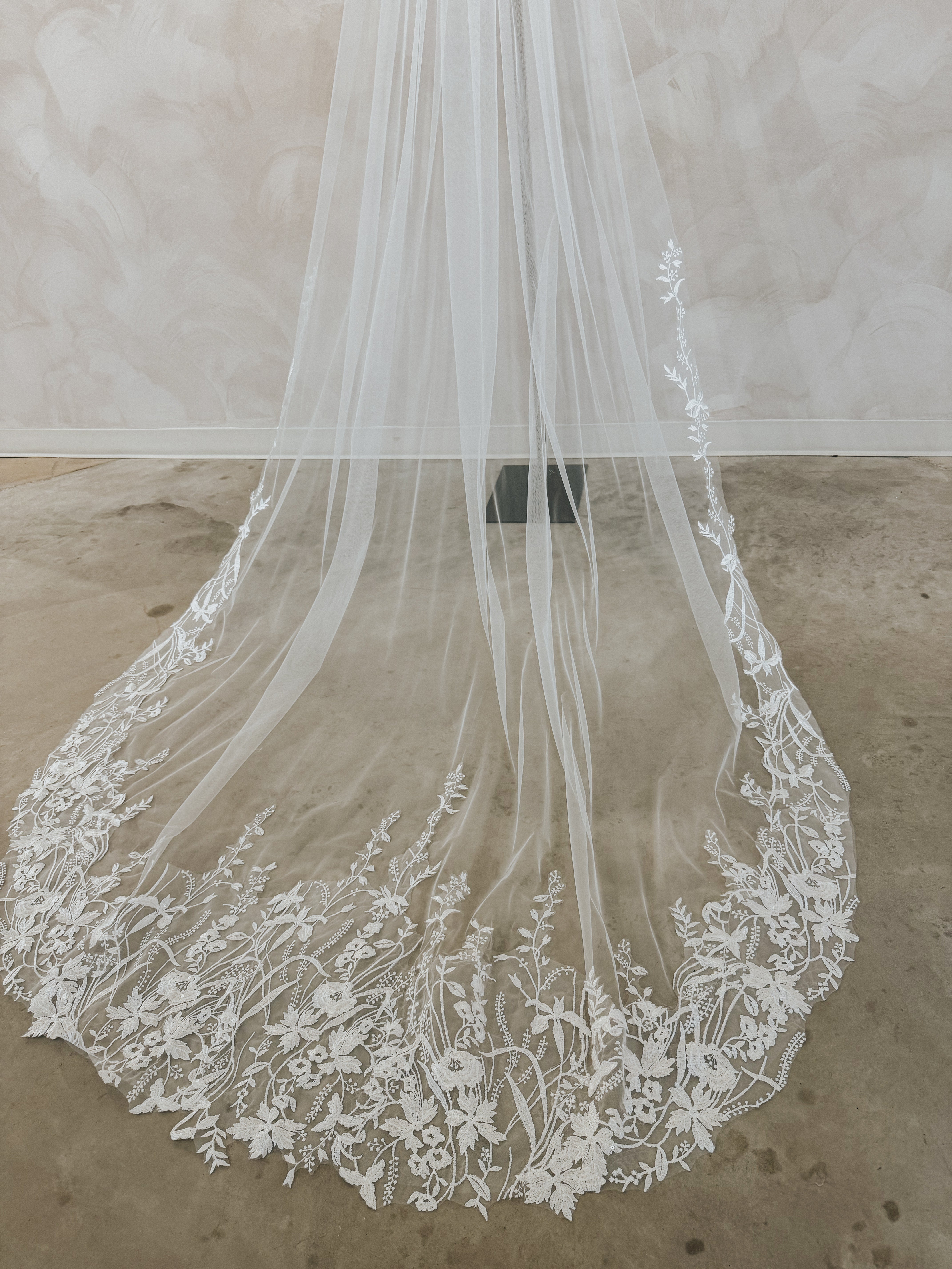 GARDENIA- Garden Floral Lace Veil