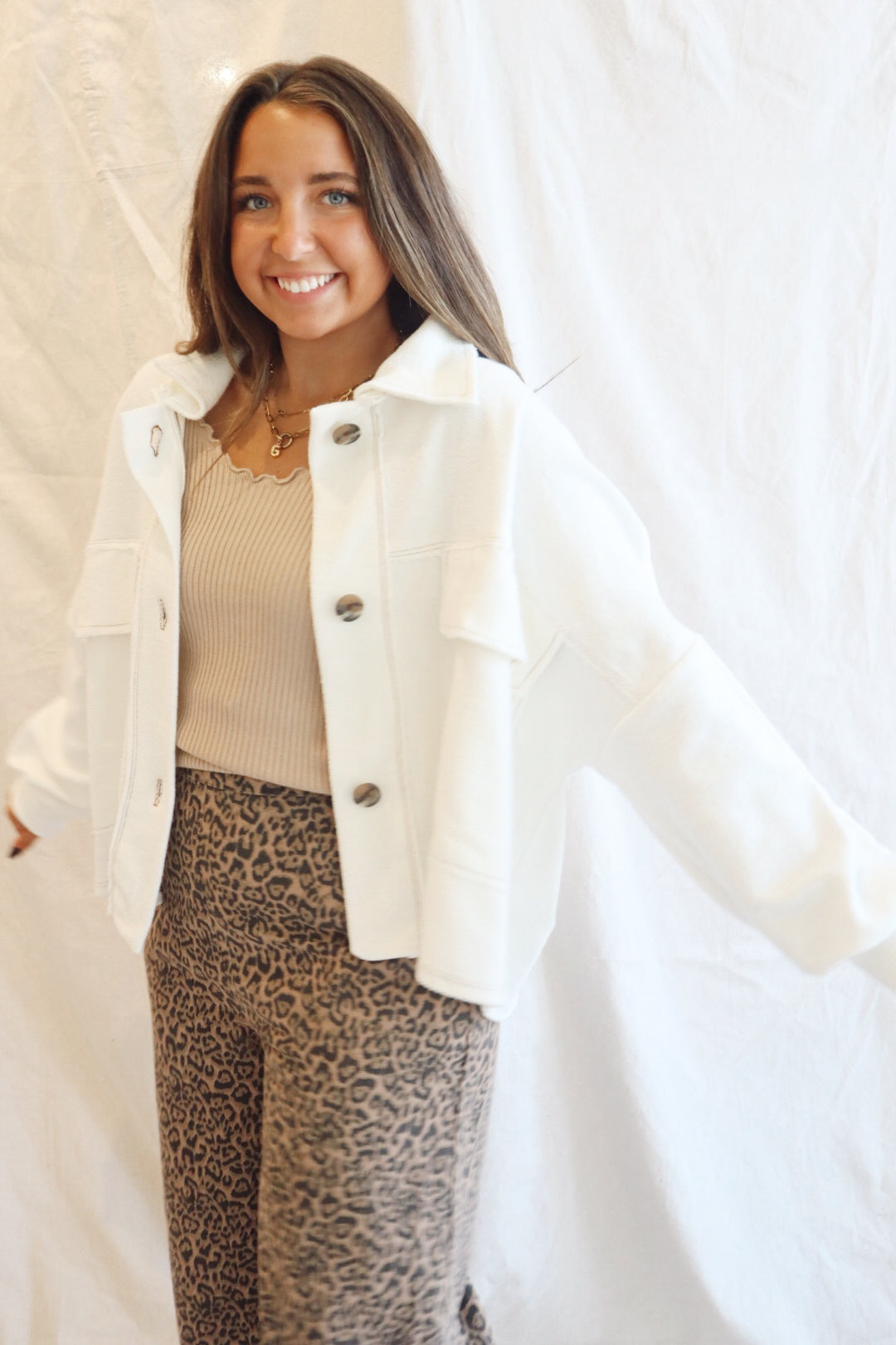 Justine Cropped Shacket