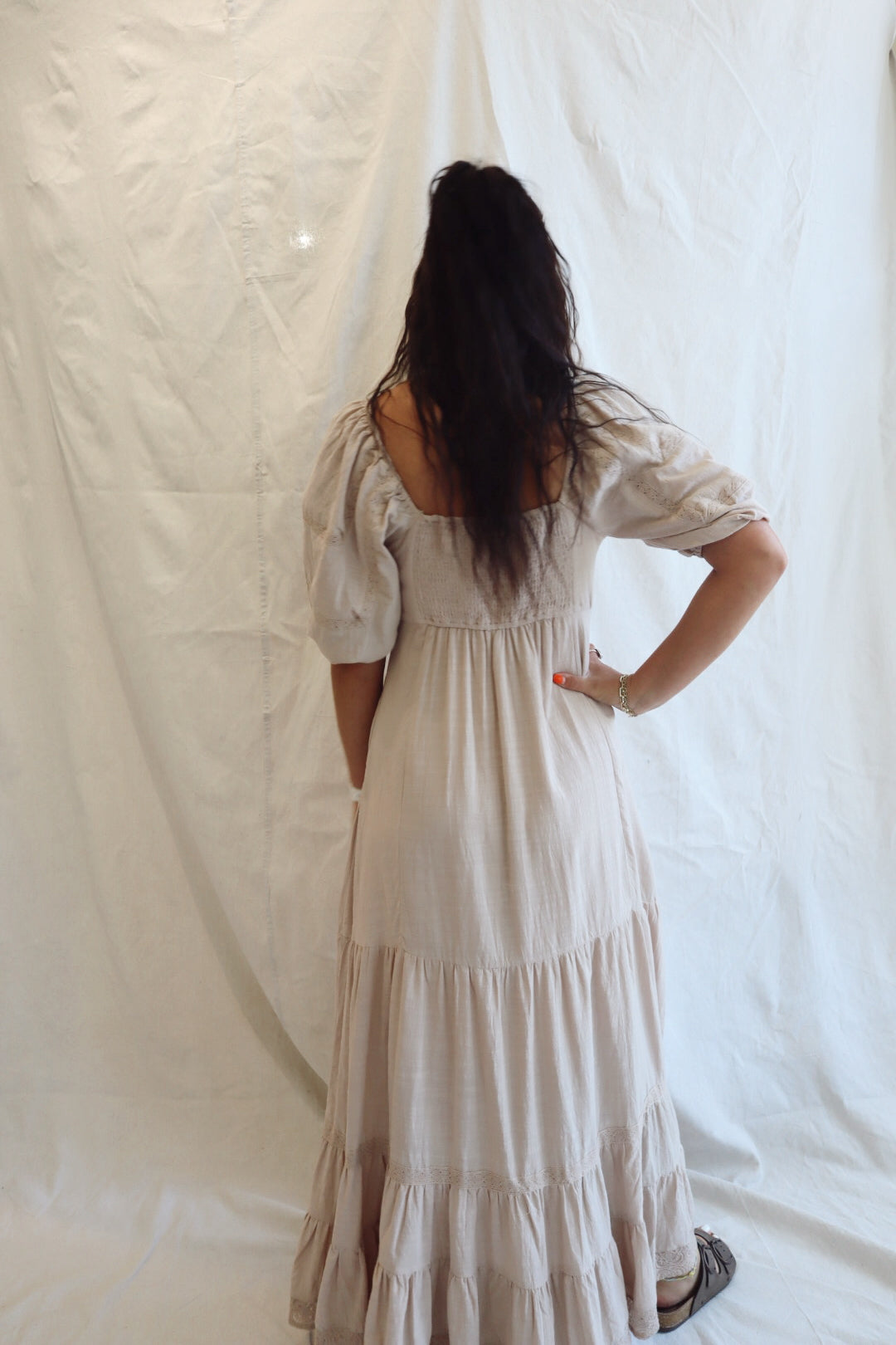 LACE INSET MAXI DRESS
