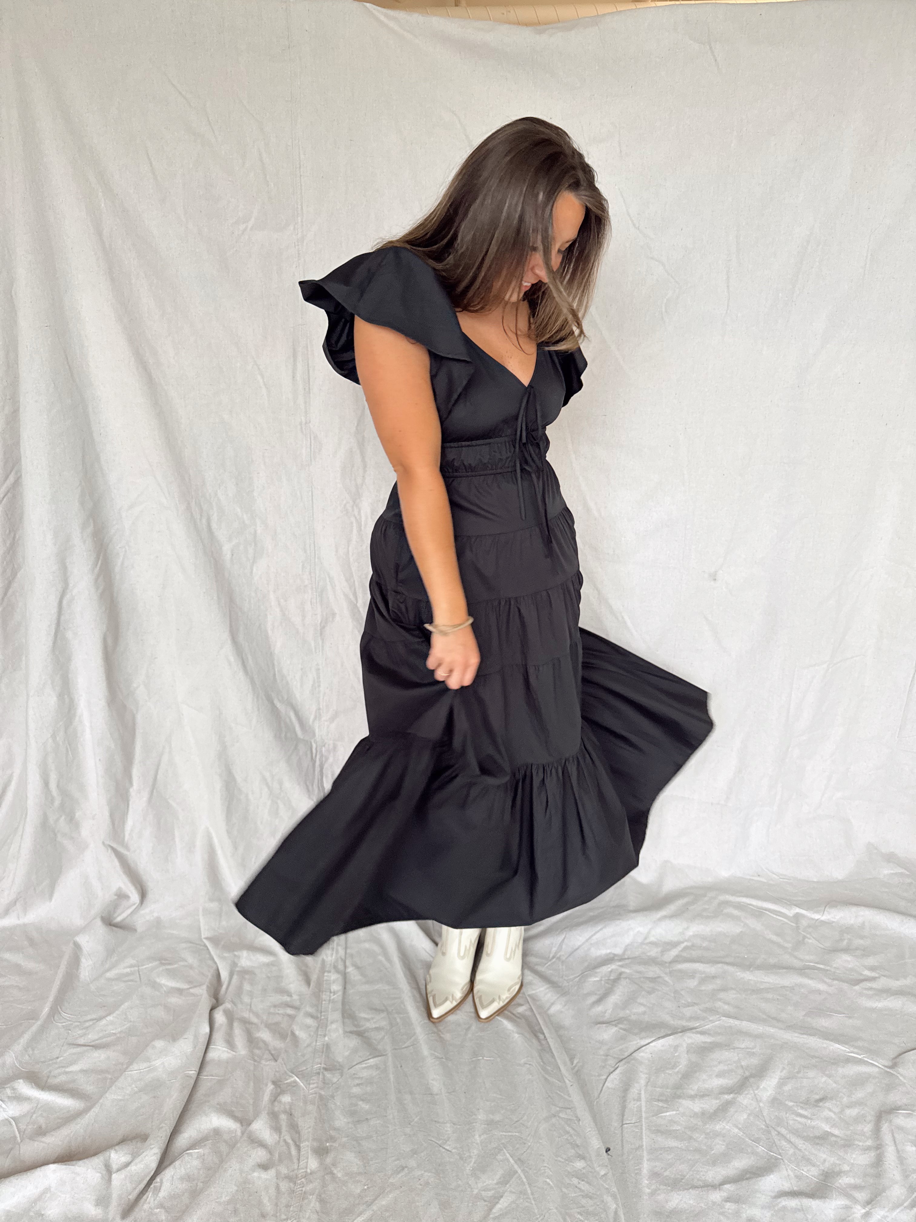 Bea Flutter Sleeve Dress