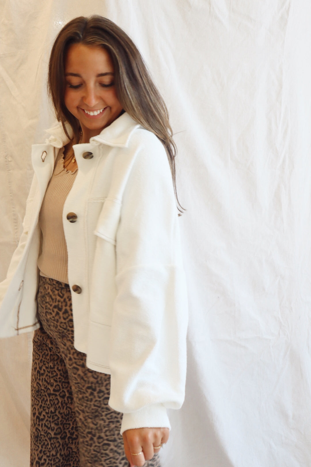 Justine Cropped Shacket