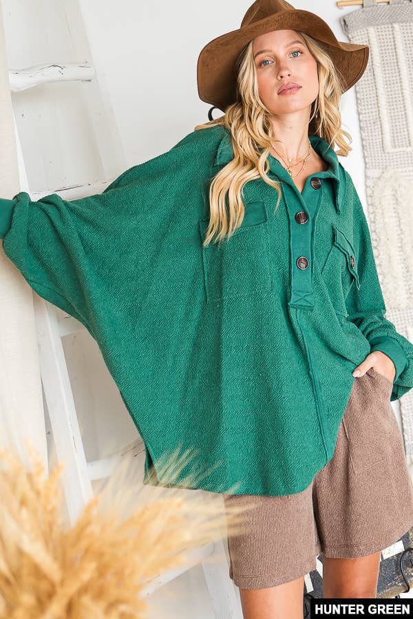 SAGE TERRY TOP