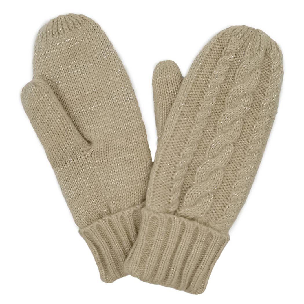 Cable Knitted Mittens