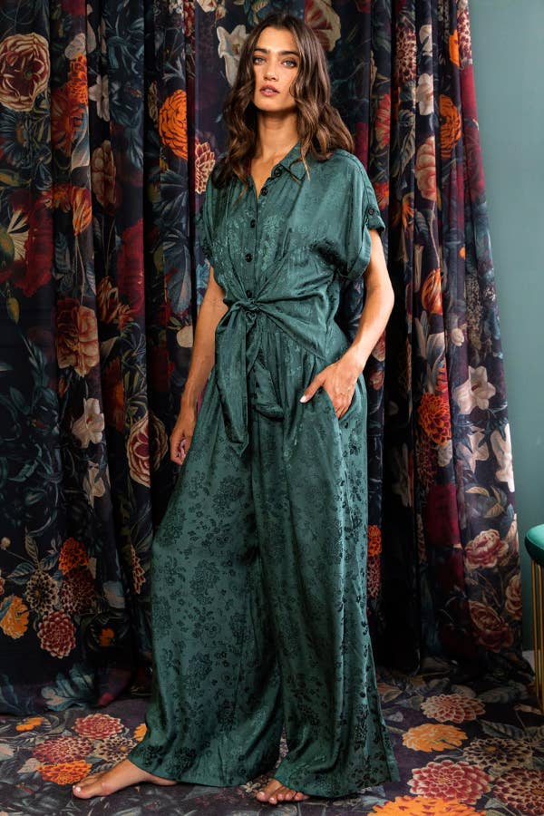 JANNA JACQUARD JUMPSUIT