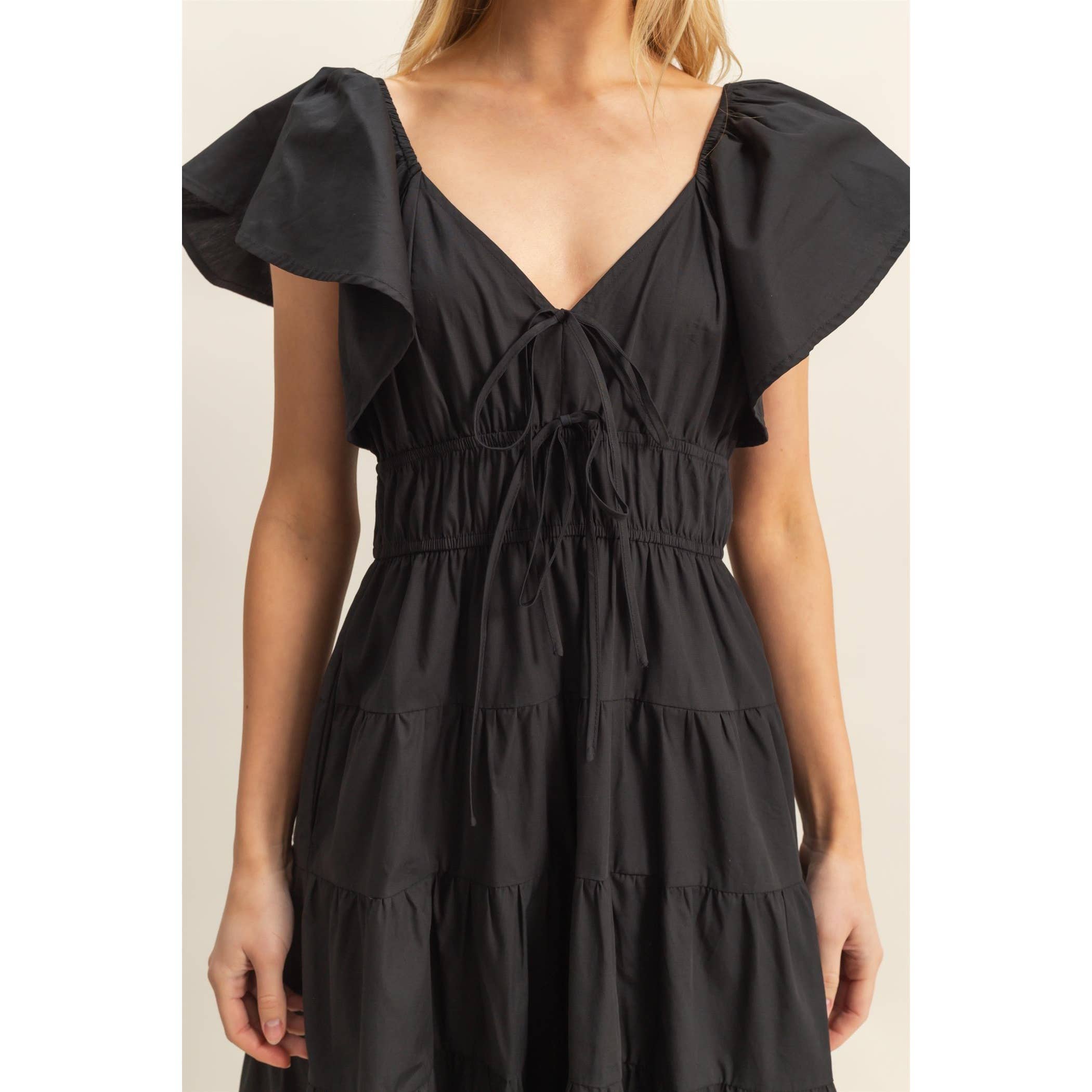 Bea Flutter Sleeve Dress