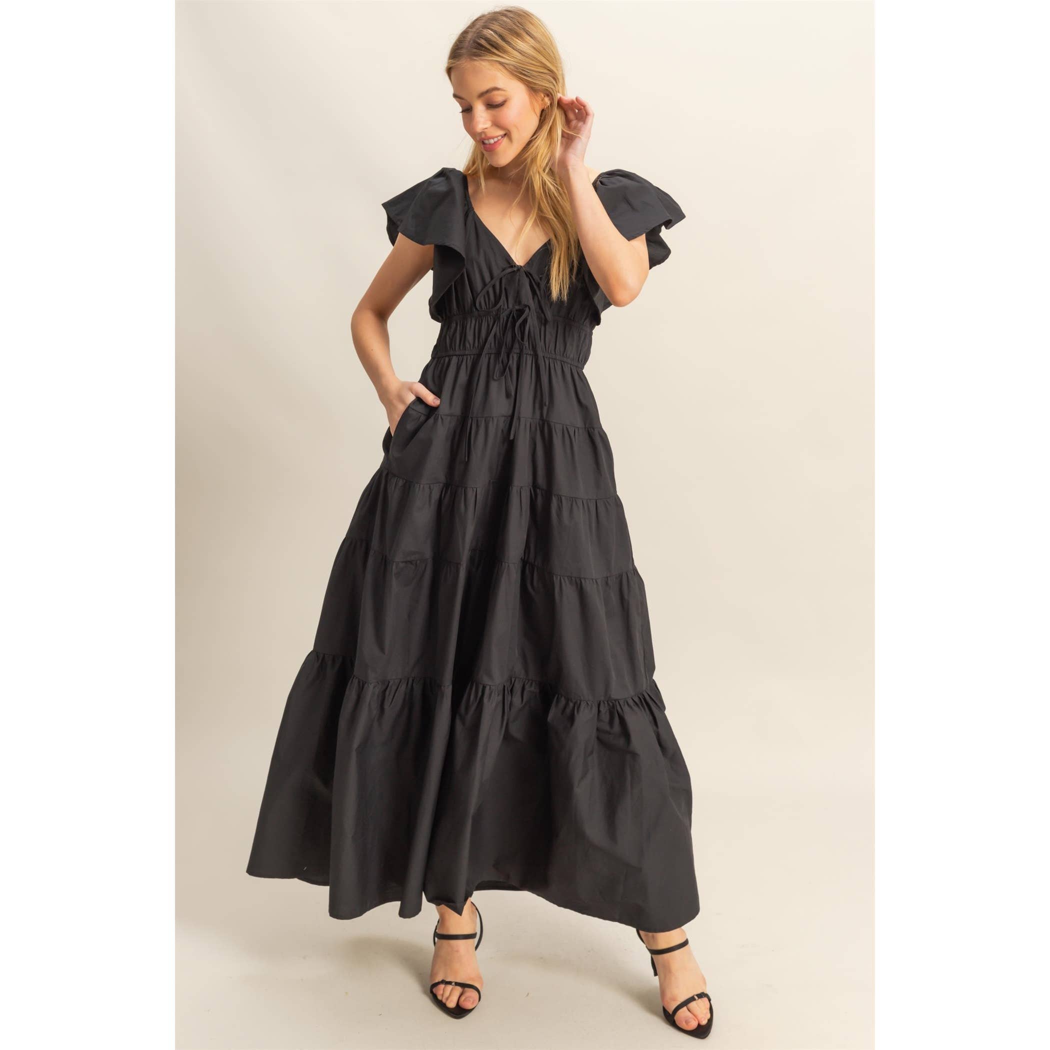 Bea Flutter Sleeve Dress