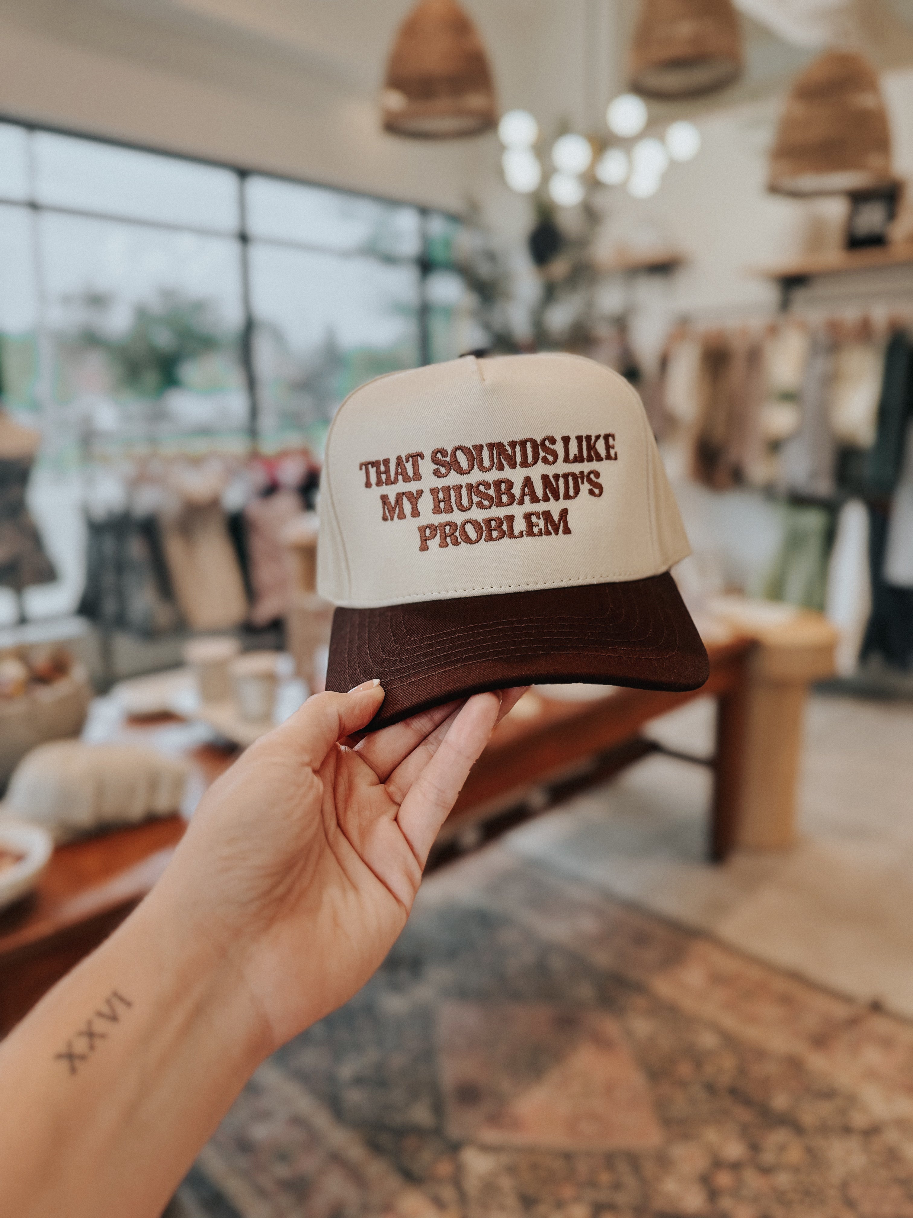 Sounds Like My Husbands Problem Trucker Hat