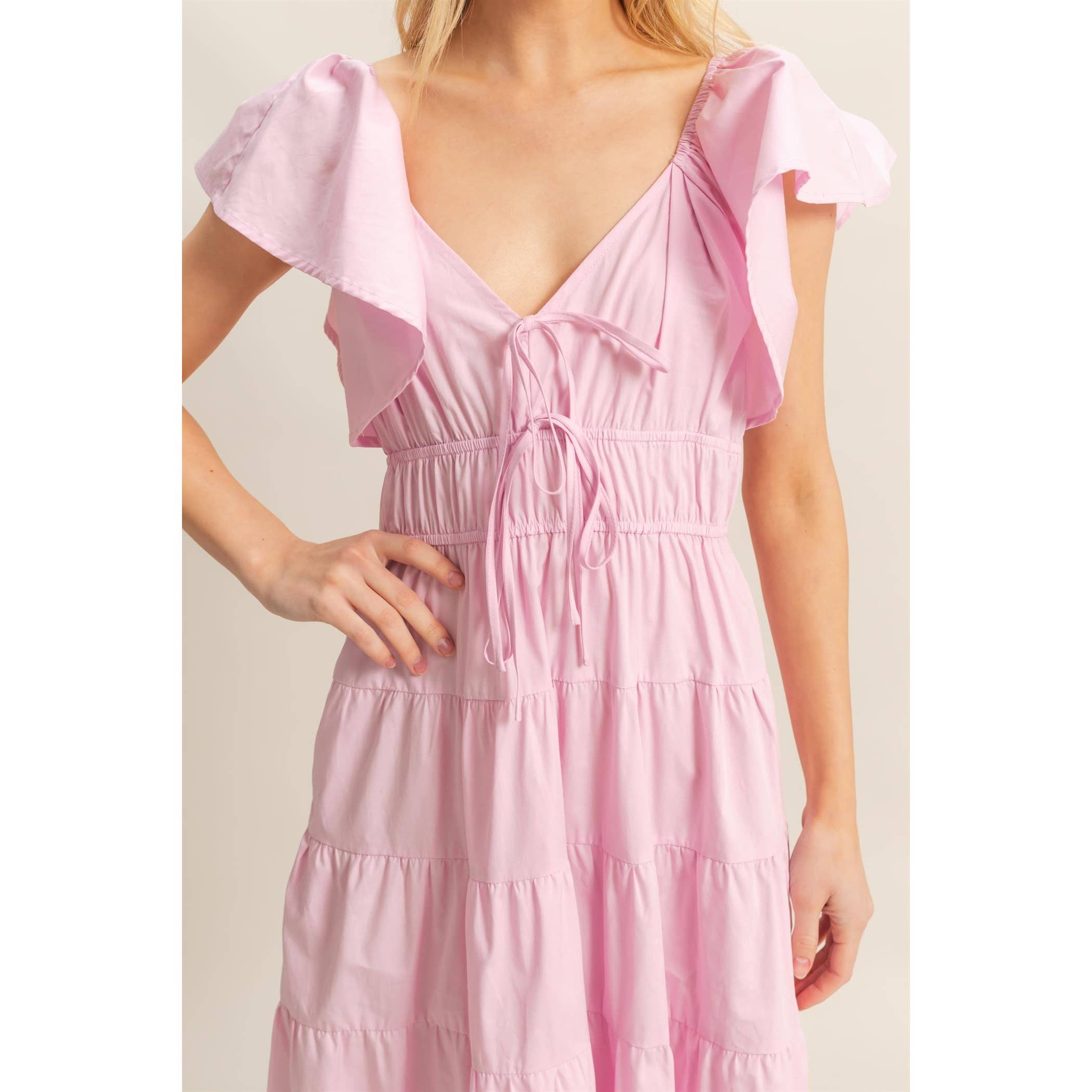 Bea Flutter Sleeve Dress