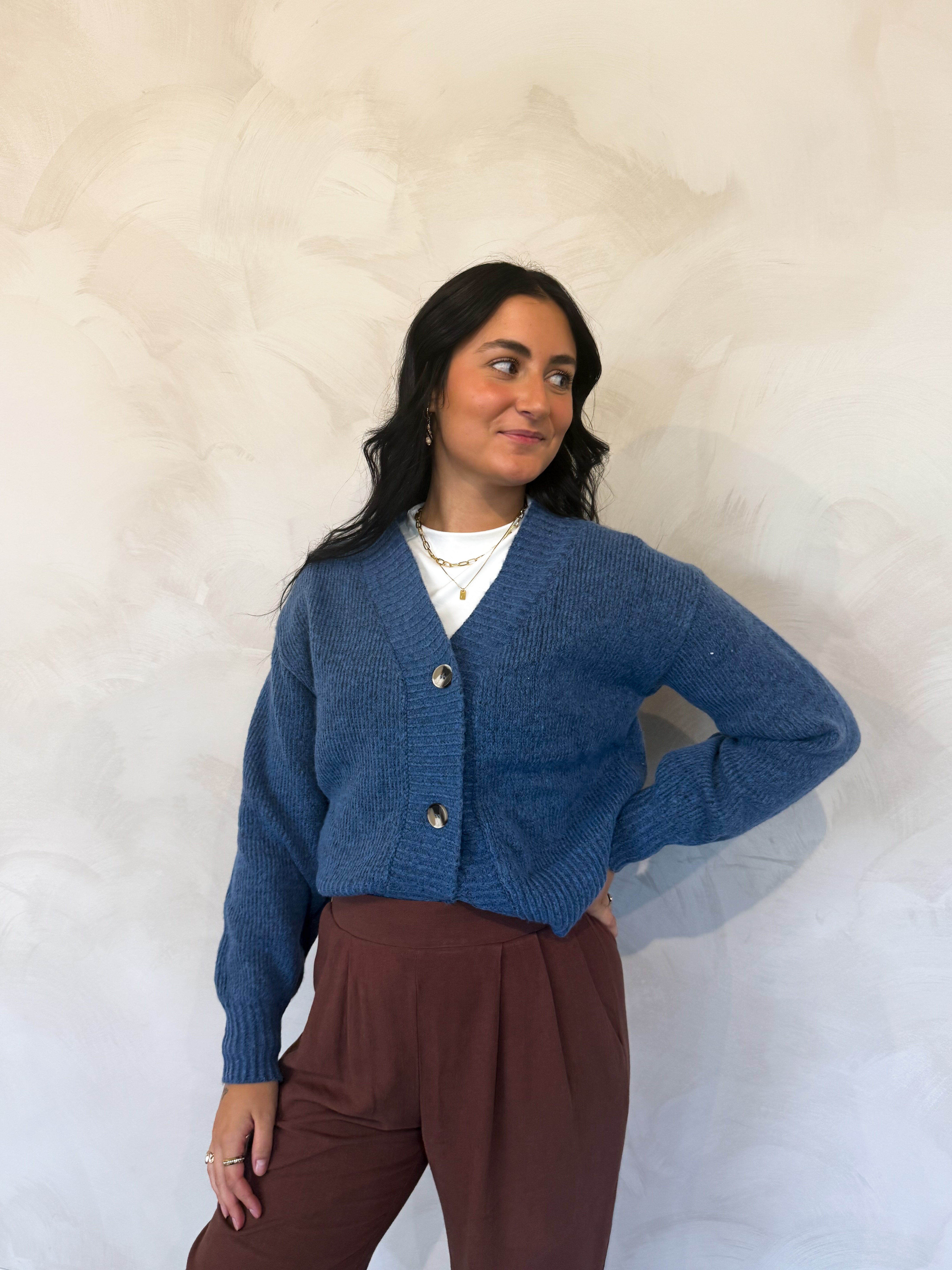 CARI BLUE CARDIGAN