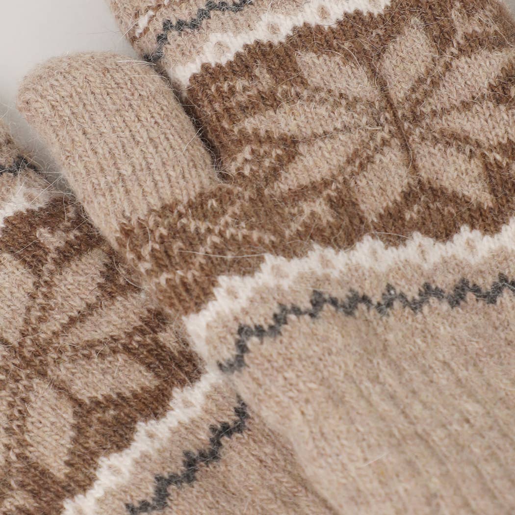 Women's Snowflake Mittens with Sherpa Lining