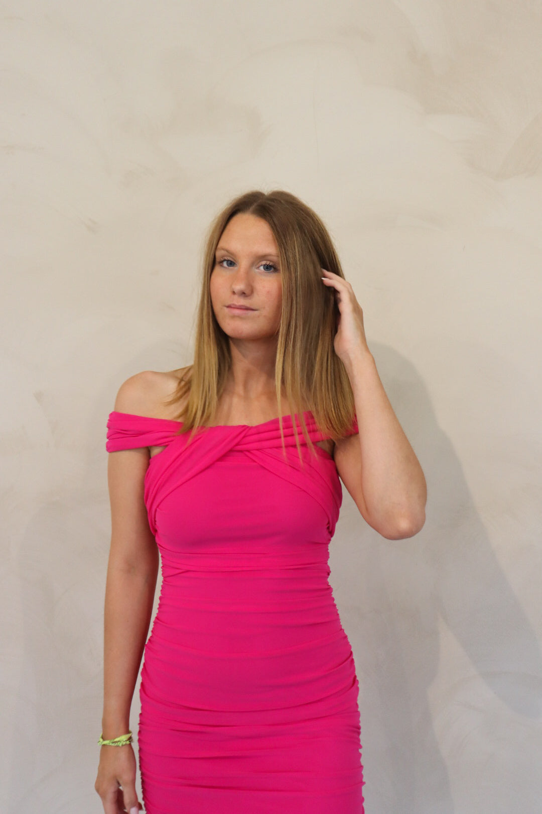 Harper Off The Shoulder Mesh Mini Dress
