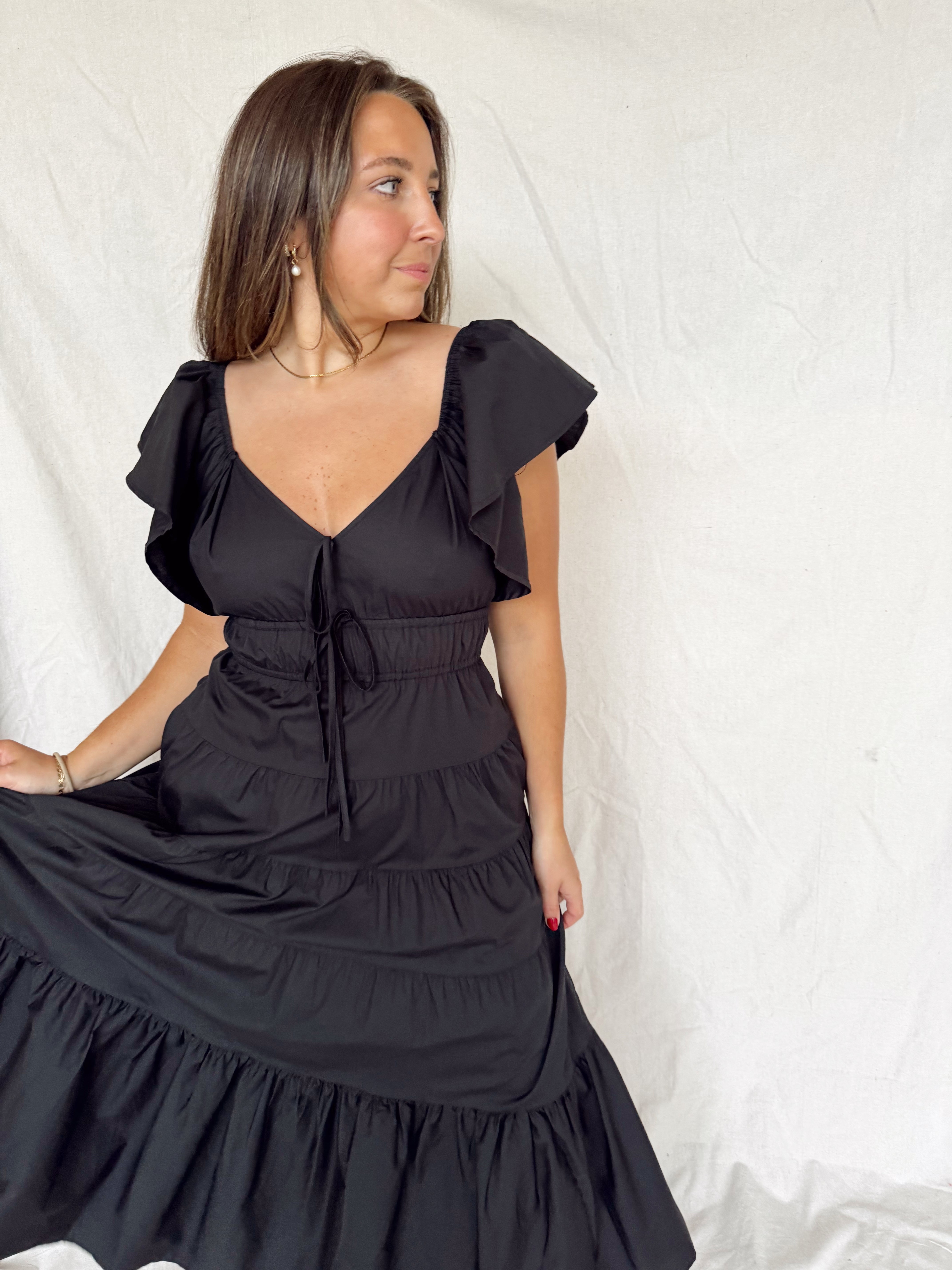 Bea Flutter Sleeve Dress