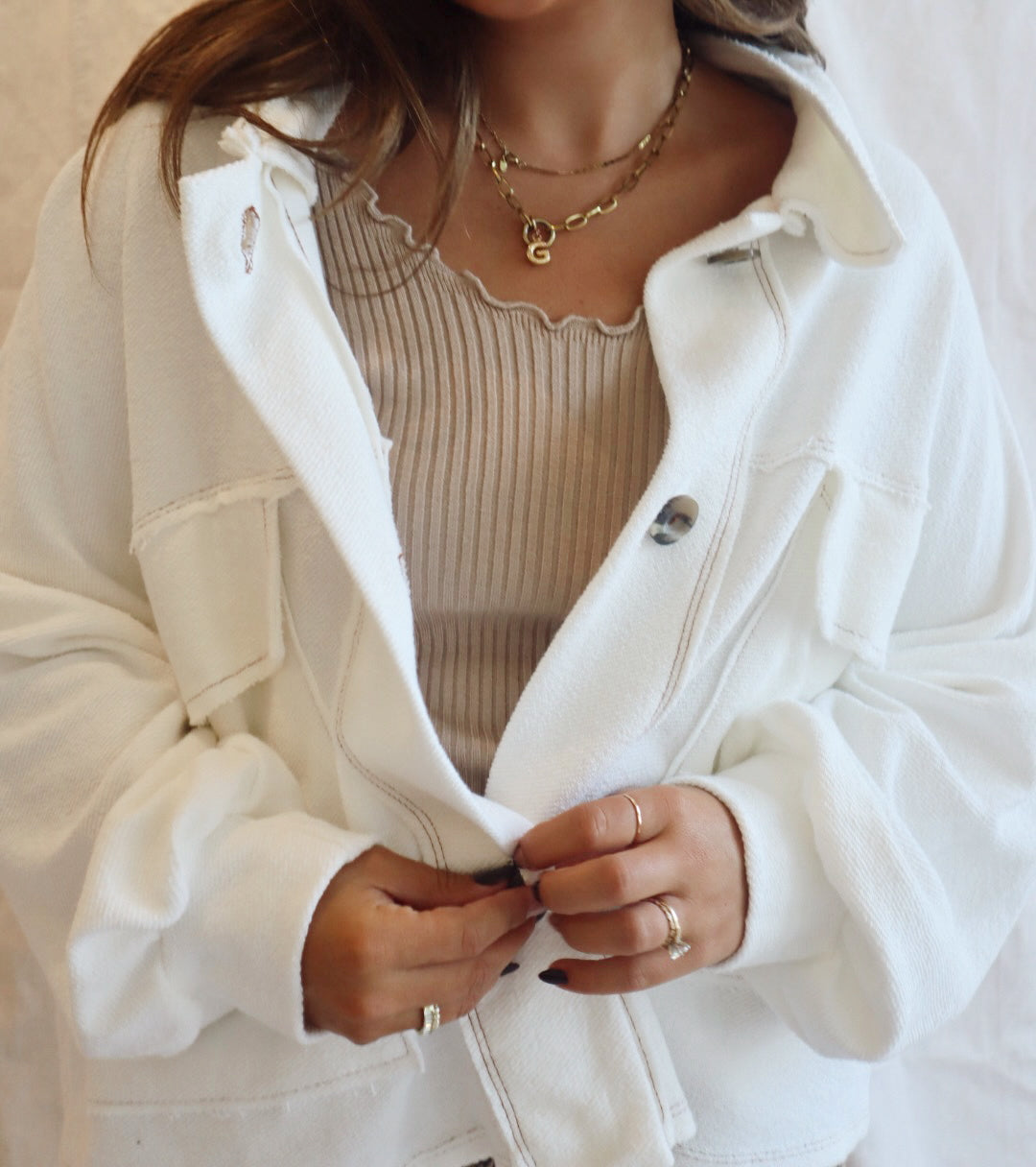 Justine Cropped Shacket