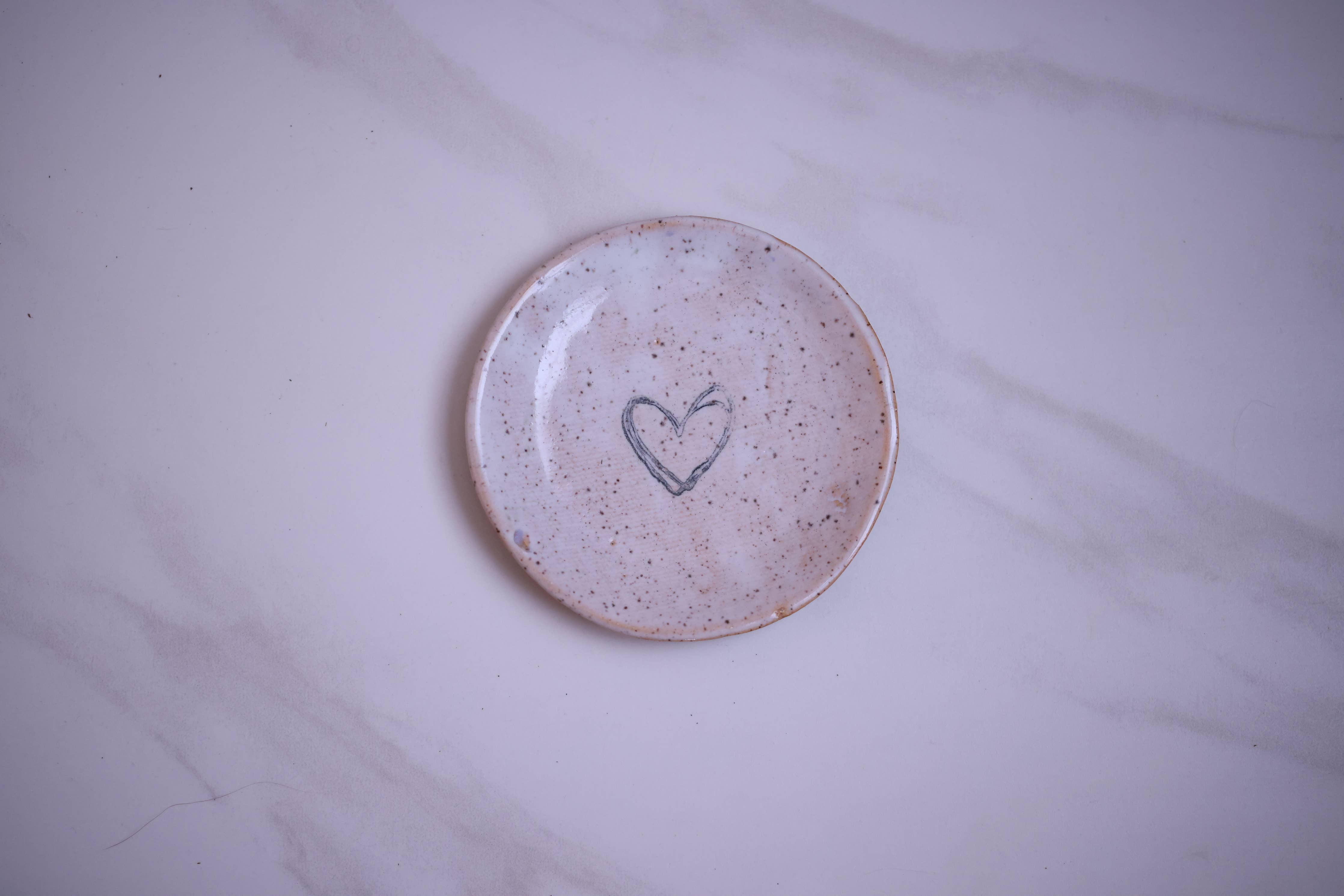 Ceramic Heart Ring Dish