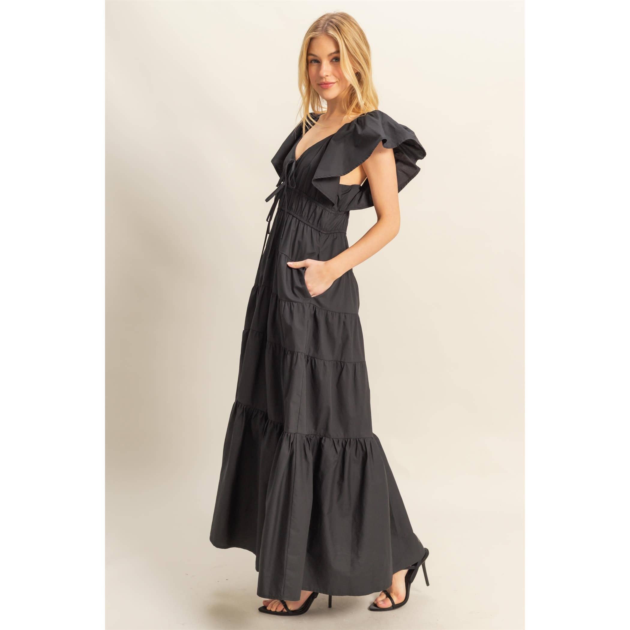 Bea Flutter Sleeve Dress