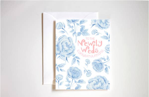 Congratulations to the newlyweds card